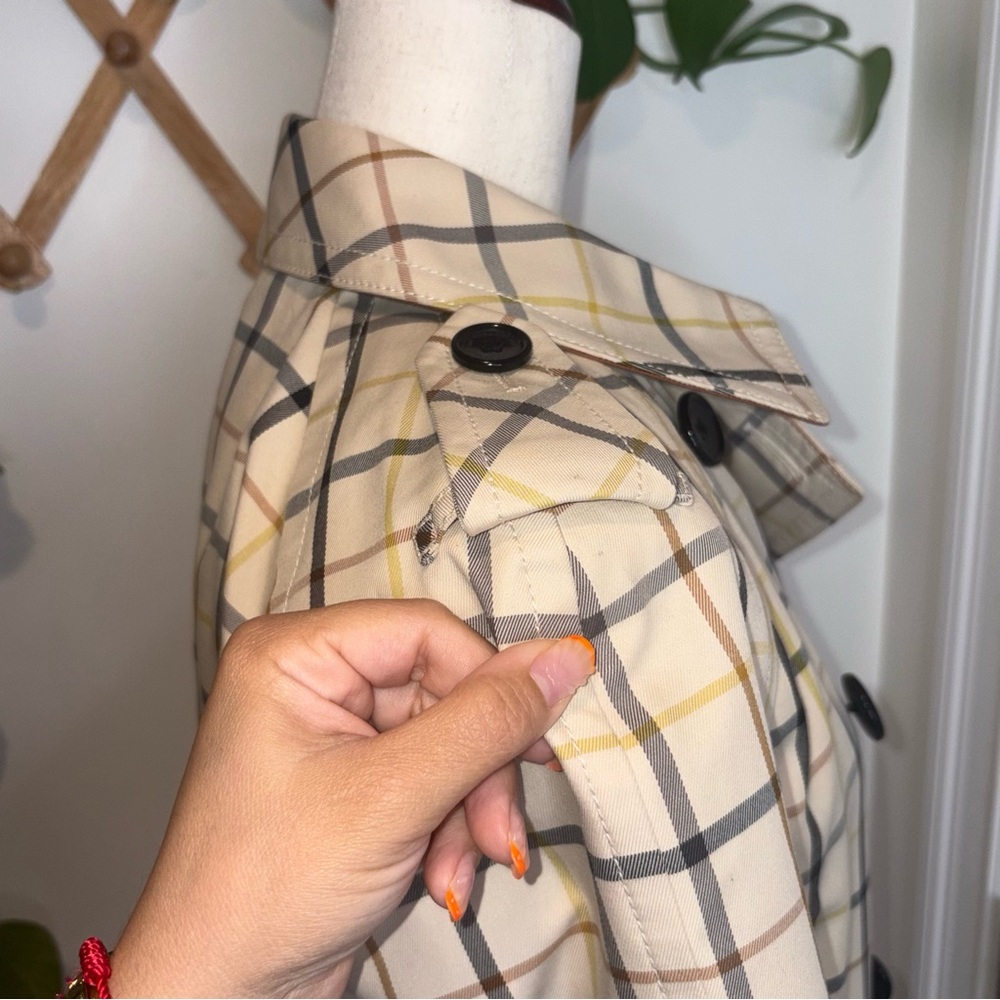COACH Tattersall Short Trench Coat - Picture 5 of 10